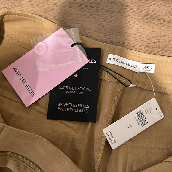 AVEC LES FILLES - COTTON WIDE LEG CARGO PANT- size 8 - Picture 7 of 9